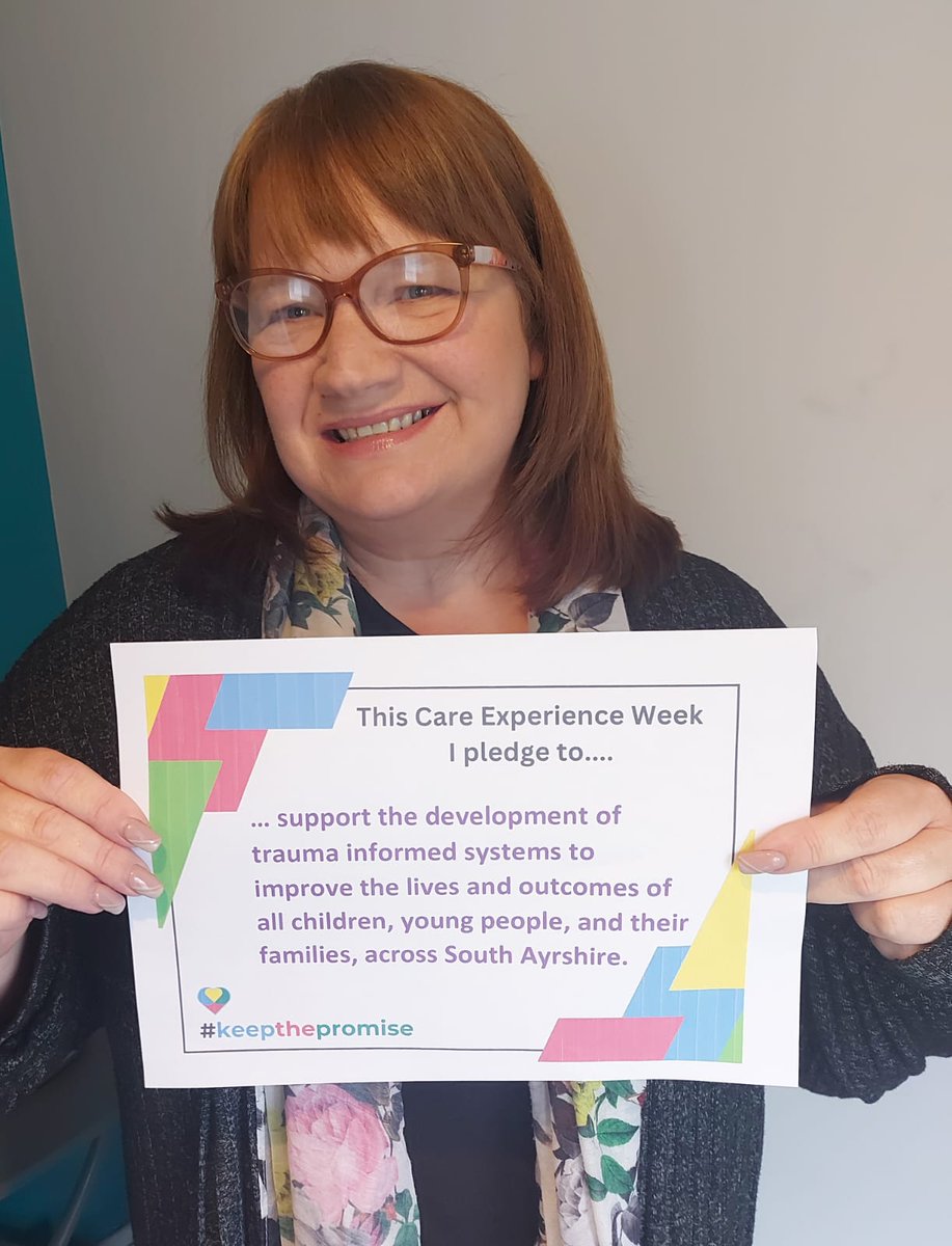 As we countdown to Care Experienced Week 2022 we asked our corporate parents to make a pledge in support of this important campaign. #CEW22 Find out more about our South Ayrshire Parenting Promise: hscp.south-ayrshire.gov.uk/ParentingPromi…