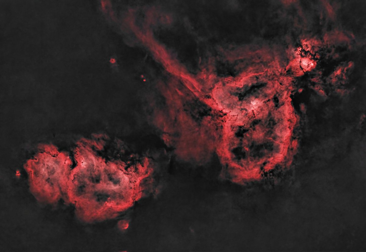 jzhnutz's tweet photo. Heart &amp; Soul Nebula - 35 hours 3 filters over one year - Radian Raptor 61, @CanonUSA EOS Ra, &amp; @Optolong_filter L-eNhance, L-eXtreme &amp; L-Ultimate - Providence, RI Bortle 8 #astrophotography #space #ShotOnCanon #rhodeisland #heartnebula #soulnebula #optolongfilters @projo https://t.co/MsGuvC1KS9