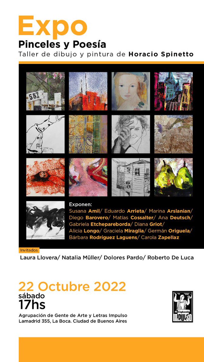 AgrupImpulso's tweet photo. Mañana, sábado, gran inauguración #laboca #pintura #dibujo #arte https://t.co/7fu1Cd7y5L