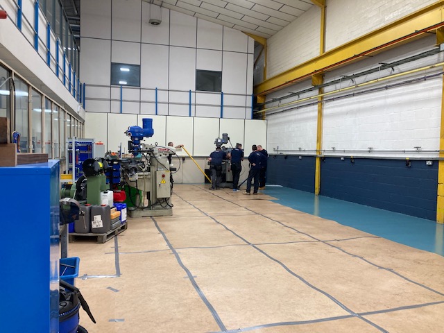 PETA_training's tweet photo. Week 2 of updating our engineering facilities!

At the start of the week, the shop floor was stripped, prepared and painted, while the mills are being put back into position today. Keep an eye out for our weekly updates!

#engineering #engineeringmachines #companyupdates https://t.co/eyFEOL8JV0