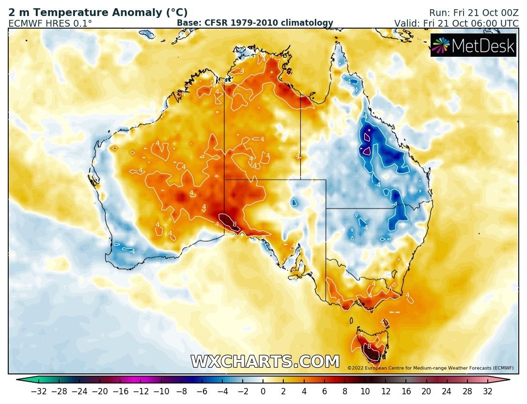 Extreme Temperatures Around The World on Twitter: "Cool and rainy weather  persists in Australia under the effect of this stubborn La Niña. More  October rainfall records were broken today specially in Queensland