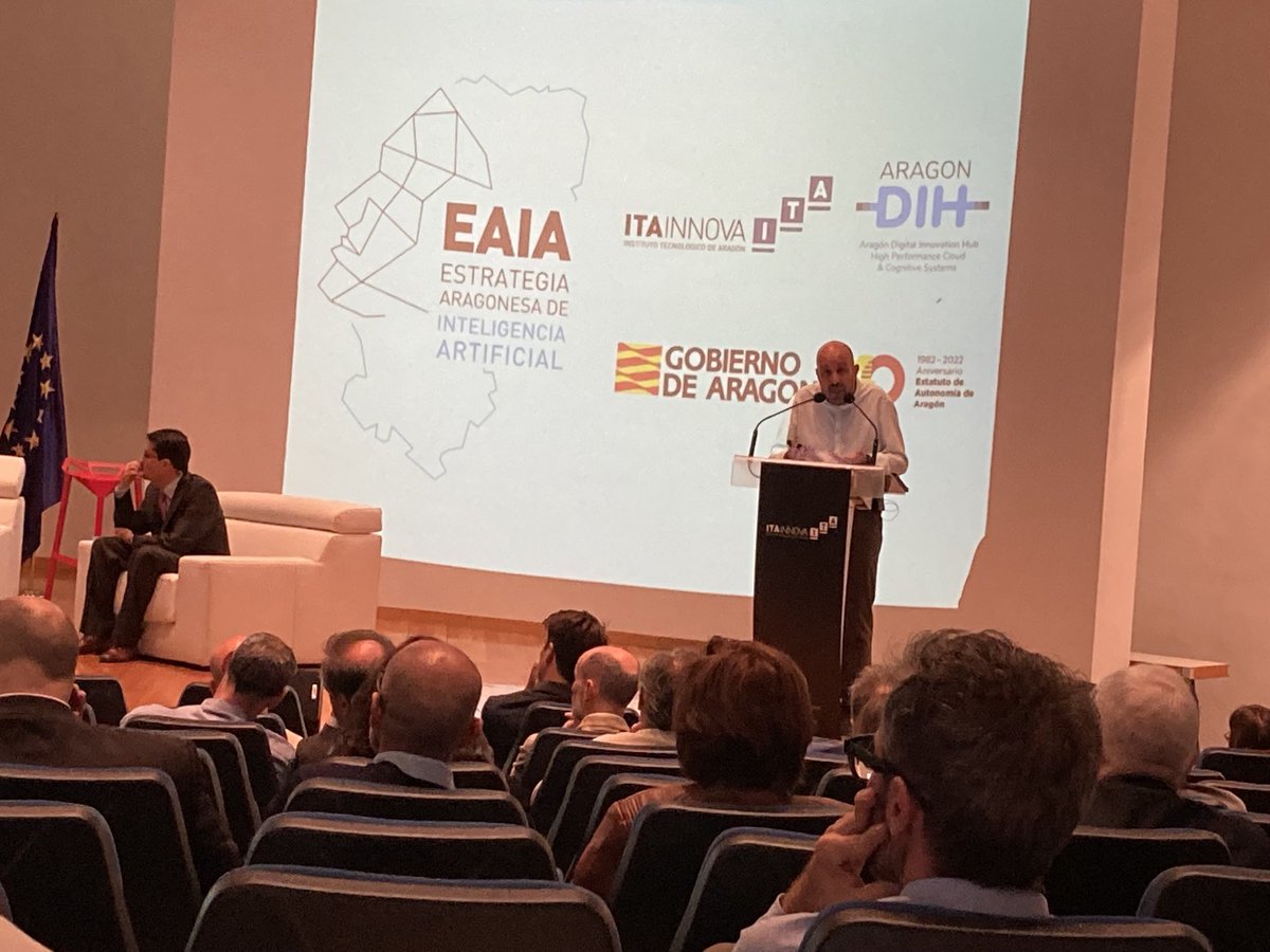 ITA_tecnologia's tweet photo. Presentación de la #EAIA Estrategia Aragonesa de Inteligencia Artificial ⁦@GobAragon⁩
En ⁦@ITAINNOVA⁩ 
⁦@EstherBorao⁩ ⁦@mgbedia⁩ ⁦@pablo_benedi⁩ 
⁦@guillen_guirado⁩ ⁦@tecnara⁩ ⁦@AragonDih⁩ ⁦@IAF_Aragon⁩ ⁦⁦@unizar⁩⁩ https://t.co/H6QuBfIoJ3