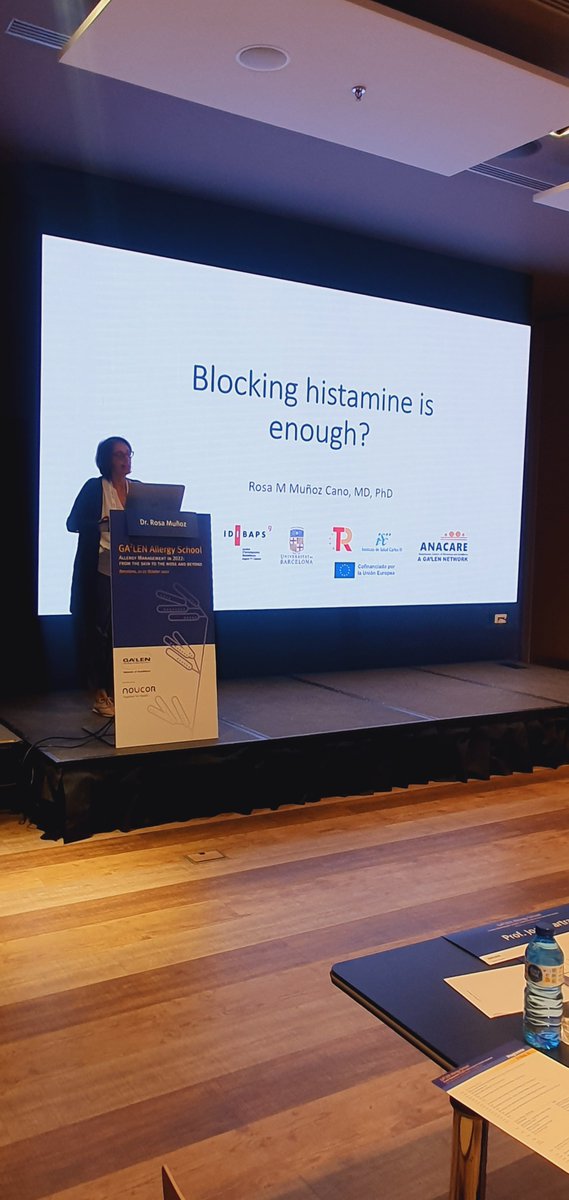 Rosa Munoz from #ANACARE talks at our GA2LEN Allergy School in Barcelona! #GA2LEN