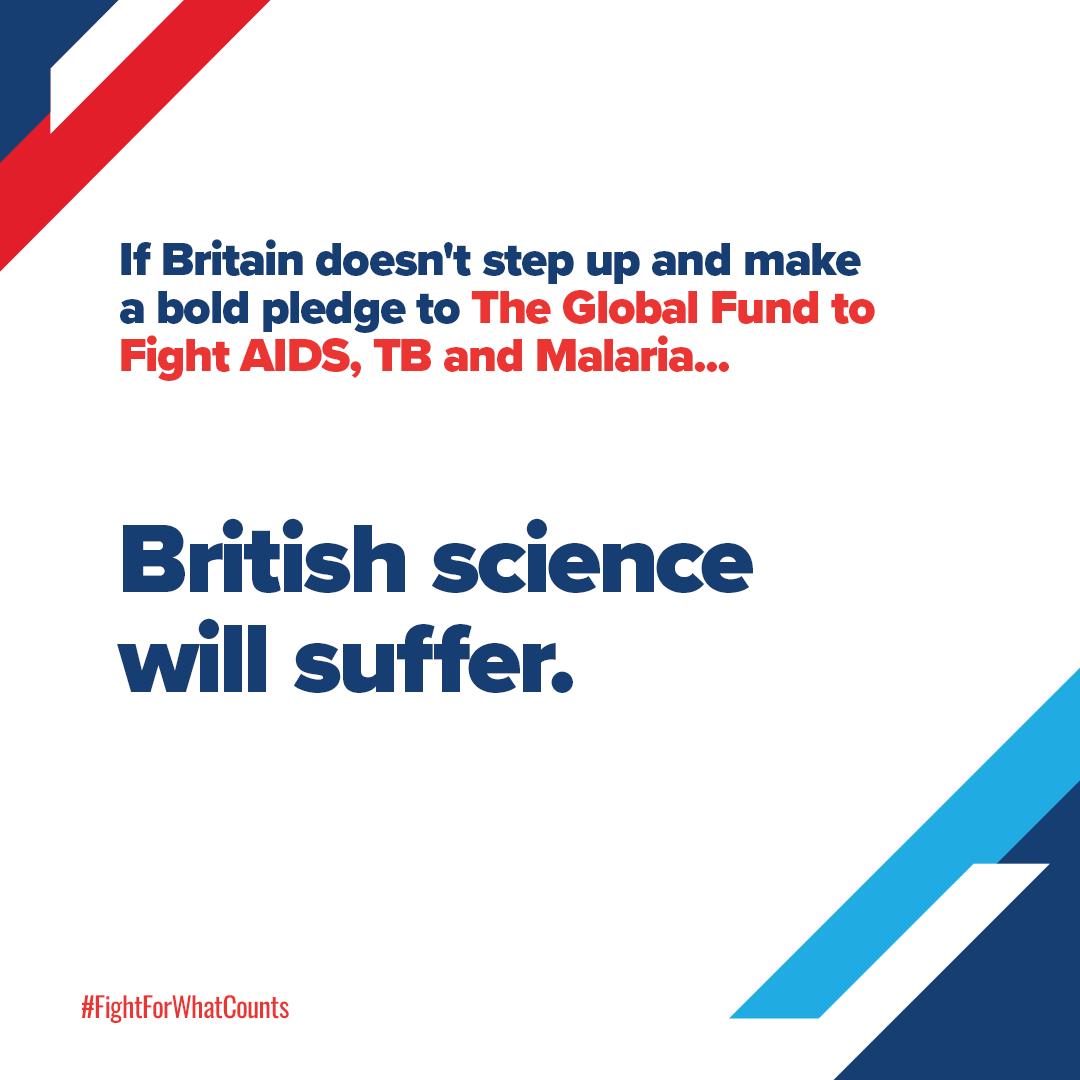 Today's the deadline for the UK to make a pledge to the @GlobalFund to fight AIDS, TB & malaria. British science has been leading the malaria fight, without a pledge some of the latest innovations are at risk that have the potential to save millions of lives.