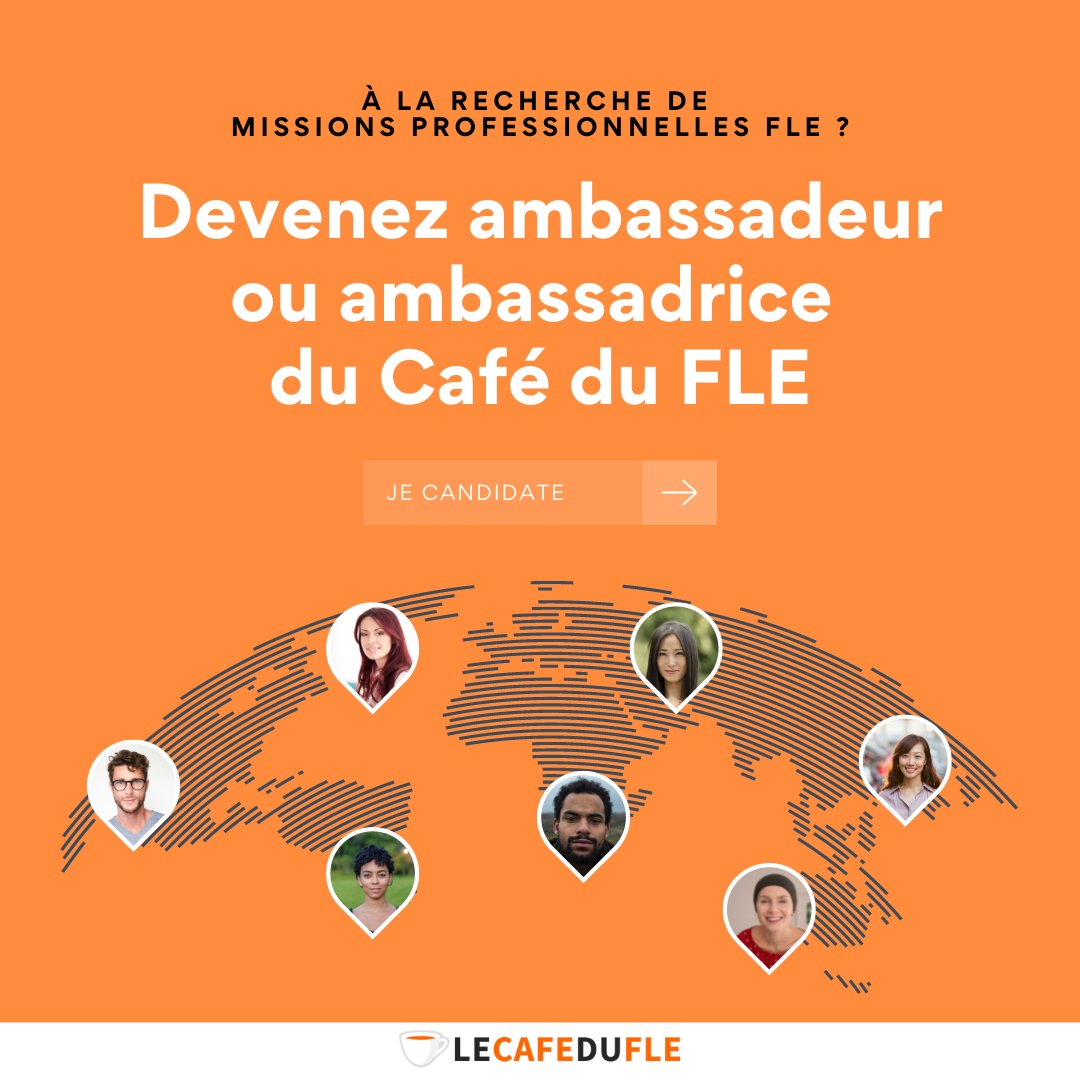 lecafedufle's tweet photo. OFFRE : AMBASSADEUR(DRICE) DU CAFÉ DU FLE – FREELANCE
Vous avez un bon sens du contact et vous appréciez les rencontres FLE, les congrès d'enseignants ? Alors cette offre peut vous intéresser
https://t.co/H20kuUYeps
#ambassadeur #ambassadrice #lecafedufle #rencontrefle https://t.co/EAQaUYvD6d