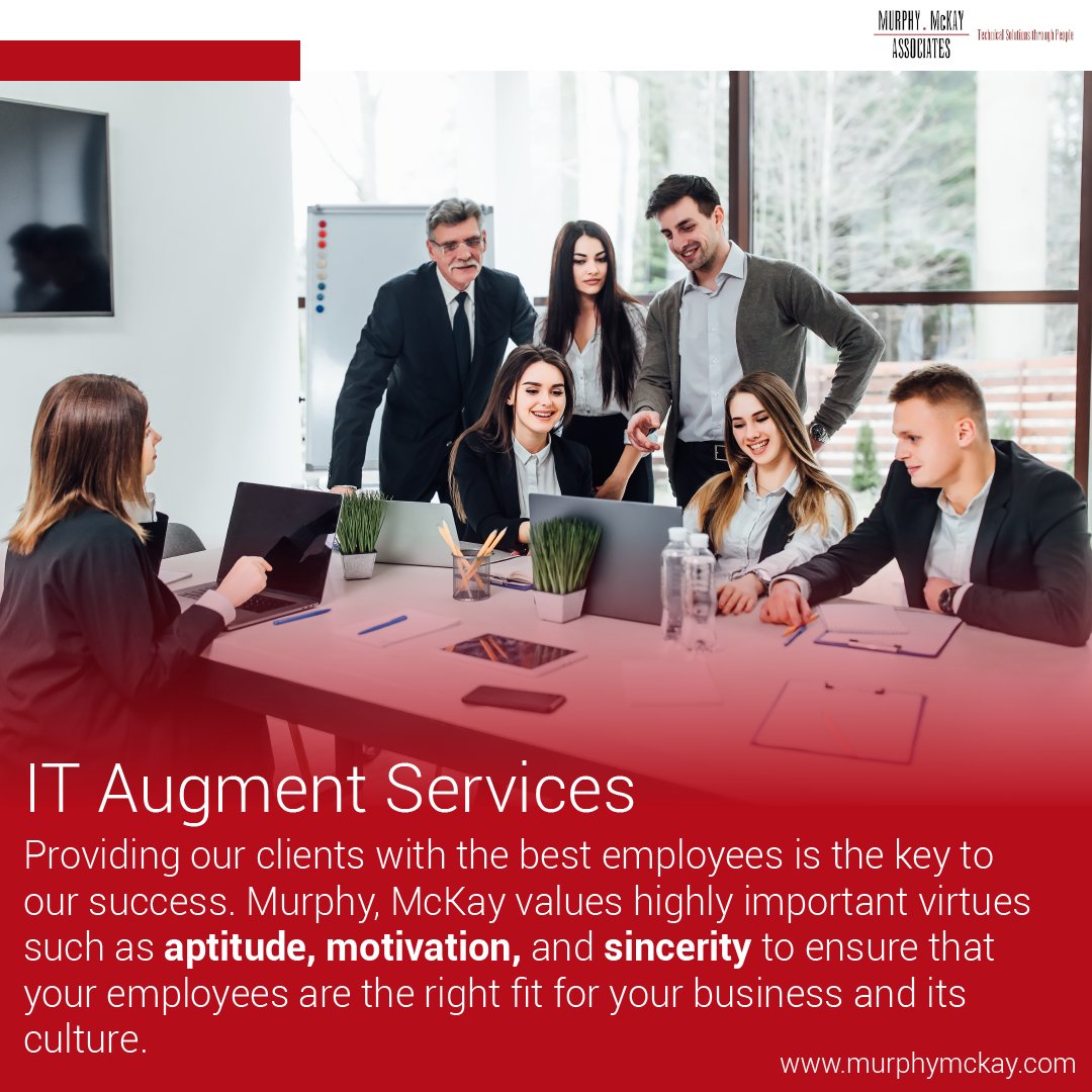 MurphyMcKay's tweet photo. Providing our clients with the best employees is the key to our success. Murphy, McKay values highly important virtues such as aptitude, motivation, and sincerity to ensure that your employees are the right fit for your business and its culture.

👉 https://t.co/r7fzhnCsoz https://t.co/XbUZ7XfMir
