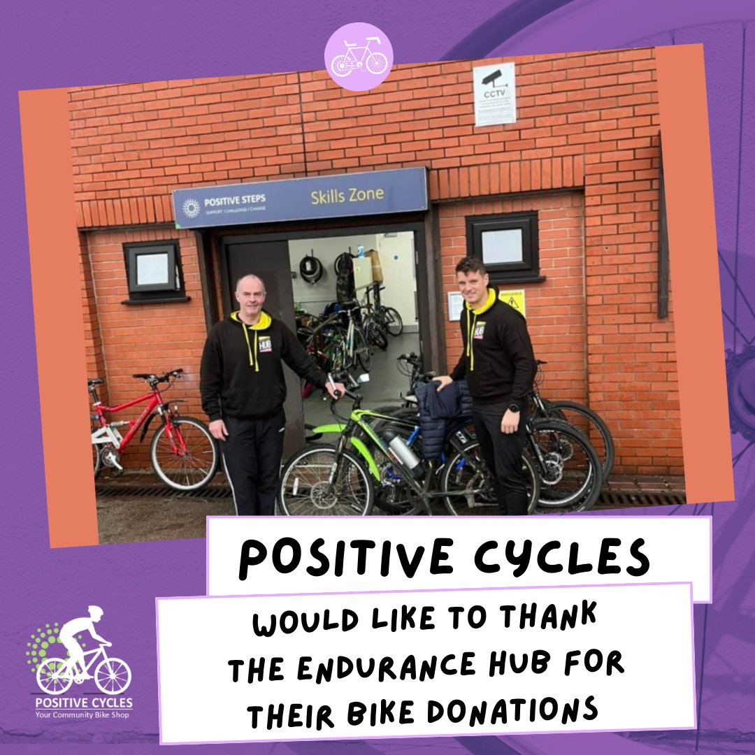 PositiveSteps's tweet photo. We want to thank The Endurance Hub bike shop in Rochdale for donating to our Positive Cycles initiative this week - We appreciate the community love on this #Feelgoodfriday! ππ
#Positivecycles #PositiveSteps #Community https://t.co/50JqWFt6Gv