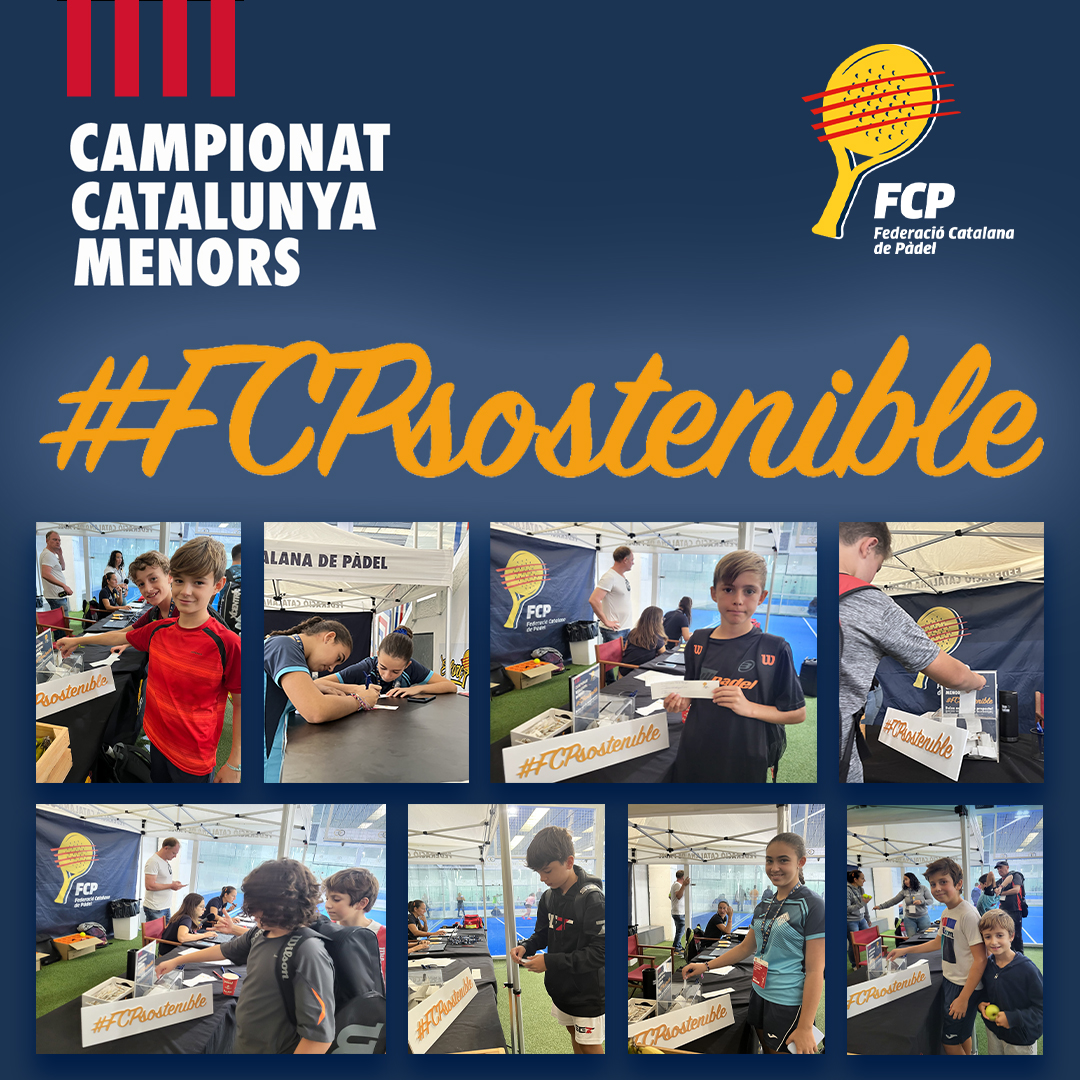 FCatalanaPadel's tweet photo. ♻️ Els #MenorsFCP ja van escriure més de 50 propostes per fer la FCP més sostenible!
👉🏽 Recordeu que aquest cap de setmana durant el #CtCatFCP, podeu continuar fent propostes i guanyar un dels premis:
• Pala @HEAD_PADEL
• Paleter @HEAD_PADEL
• Motxilla @HEAD_PADEL
#FCP https://t.co/1nt7VTMrSH