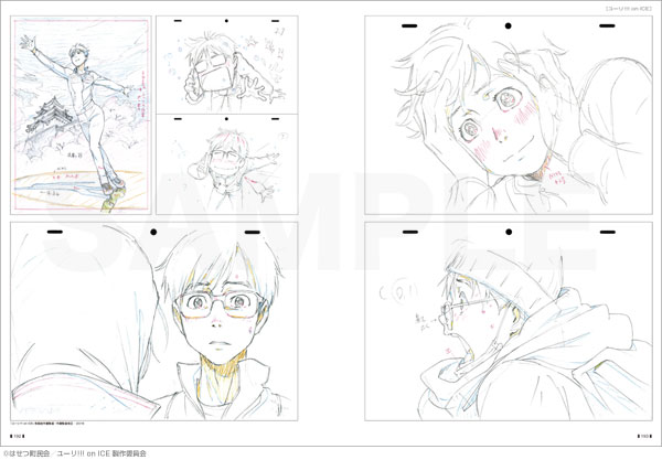 アニメ作品関連イラストについてはその大半を収録しました。他にも小説の挿絵、未発表企画のために描いたイラスト、自身のサイトで公開したオリジナルイラスト等も収録。『ユーリ!!! on ICE』『寄生獣 セイの格率』に関してはイラストだけでなく、彼が作画監督として描いた修正原画も収録しました。