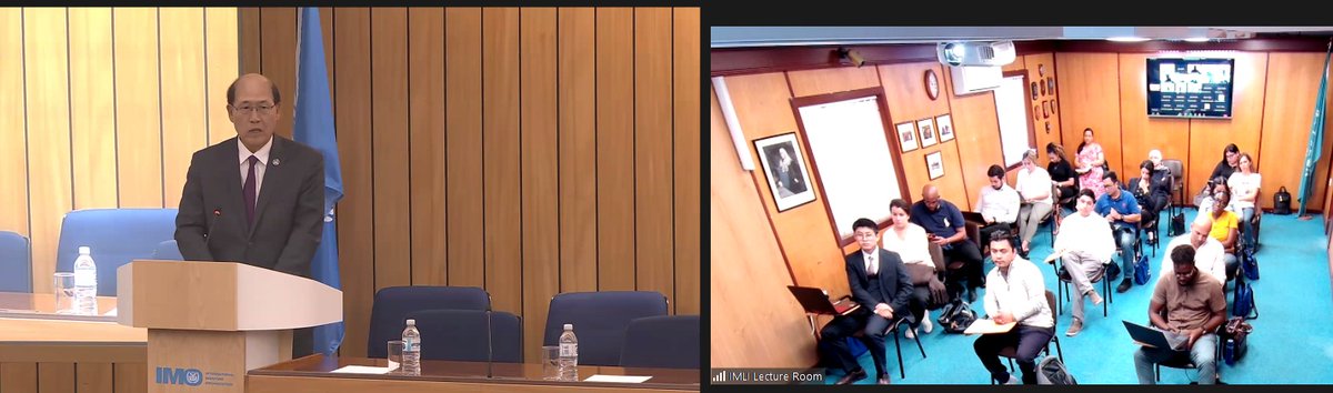 IMOIMLI's tweet photo. Happening now: IMLI students attend 2nd IMO Symposium on alternative low-and zero-carbon fuels for shipping upon IMO's invitation #IMLI #IMO #serving_the_rule_of_international_maritime_law #creatingcloserlinks #IMOFutureFuels #GHG #JustTransition #IMO2050 #Shipping #Maritime https://t.co/aPjPCNrBlA