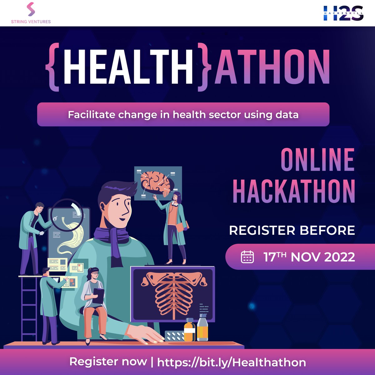 hack2skill's tweet photo. Want to Contribute to the health sector?🏥

String Ventures brings you a 50-day innovative #datathon, which aims to facilitate an advancement for #data in the health care sector through its #Healthathon, powered by #Hack2skill.

Register here:🔗https://t.co/9hQSizn4q1
#hackathon https://t.co/JJom6dFwdT