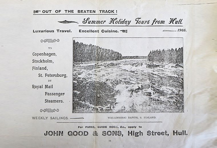In 1894 our travel department opened, and soon started selling the first-ever holiday tours to Finland. This is one of our early press adverts. #FlashbackFriday <a href="/GoodTravelUK/">Good Travel Mgt</a>