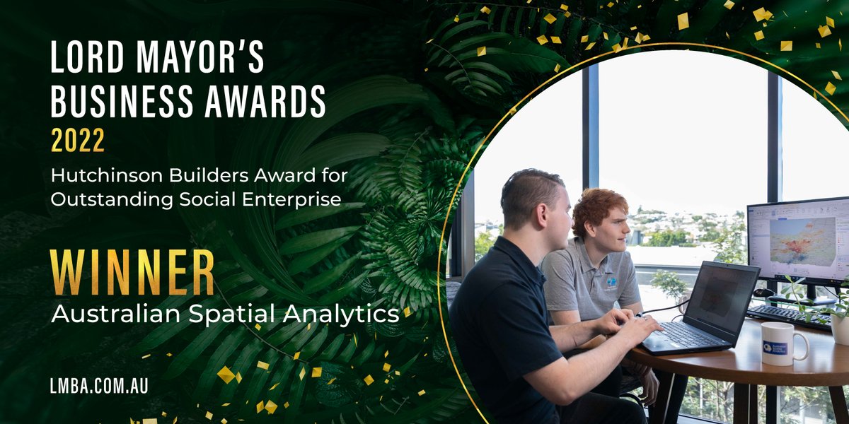 The Hutchinson Builders (<a href="/hutchies1912/">Hutchinson Builders</a>) Award for Outstanding Social Enterprise winner is Australian Spatial Analytics (ASA). ASA trains &amp; employs young people with autism in roles where their talents can shine while also helping big businesses with data solutions. 🌟 #LMBA2022