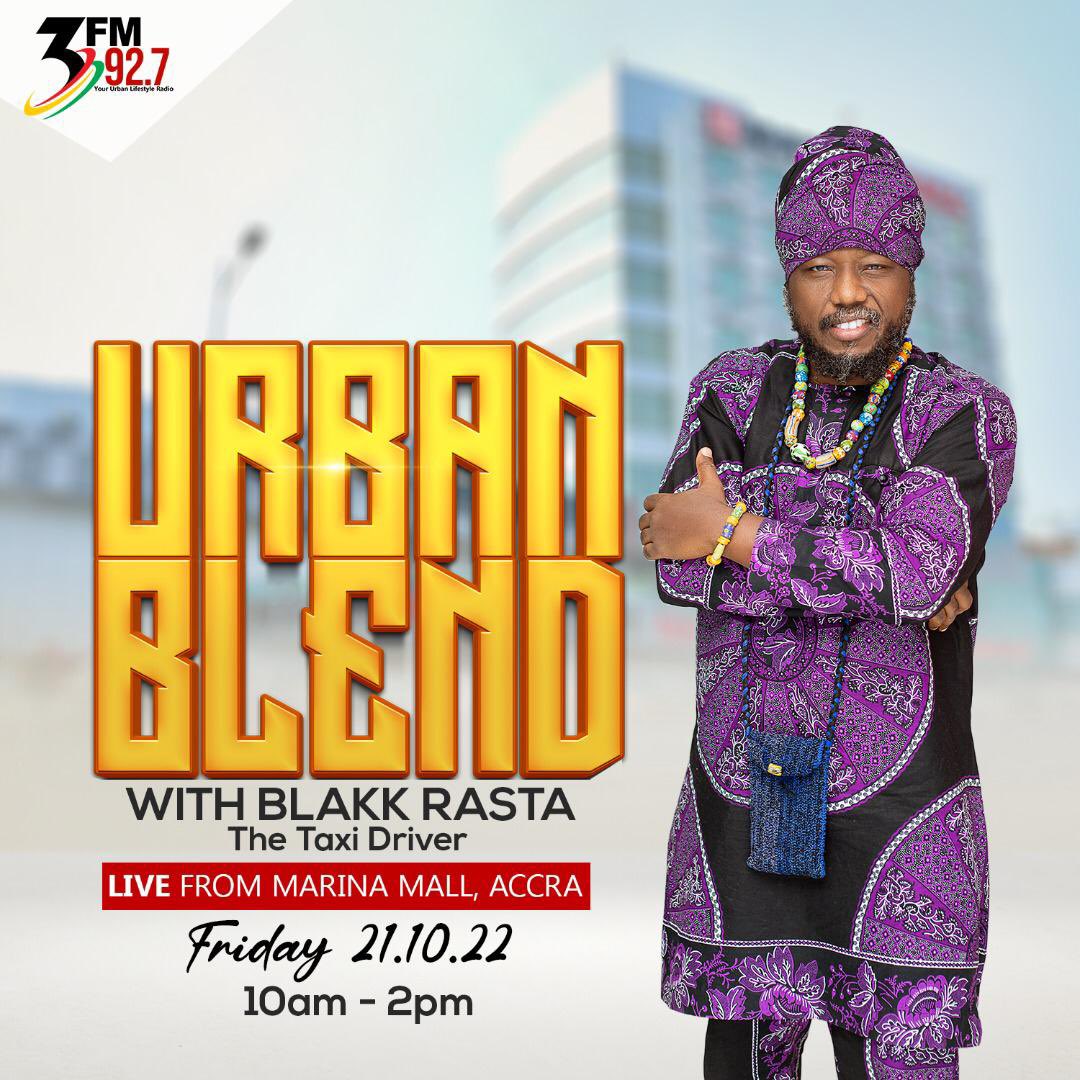 We will be transmitting live from the Marina Mall today. 

Kindly tune in to the mid-morning show with <a href="/Blakkrasta/">BLAKK RASTA</a> now as we prepare the grounds for the Celebrity Cook out session by 2 pm. #UrbanBlend