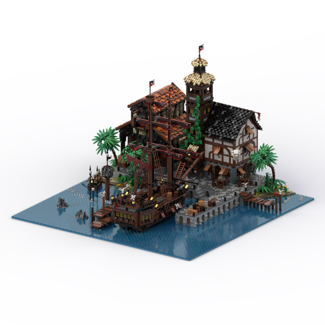 medievalbrick's tweet photo. MOC-114510 Port Sauvage Pirate Town - By @Brickjester
link: https://t.co/NJbBnUWdJ8
#meidevalbrick #pirate #piratemoc #legopirate #legocastle #legopirates #pirateship #ship #legopiratesofthecaribbean #pirates #pirategraphic #pirateslife #piratetower #piratestyle #piratetheme https://t.co/Q2wt9yZOJe