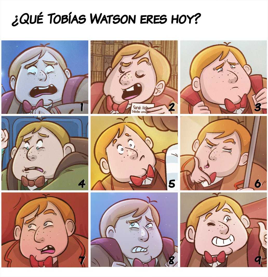 ¿Qué Tobías Watson eres hoy?🤭 @PlanetadComic @Luis_Ponce_S #fridaymood #SarahHolmes