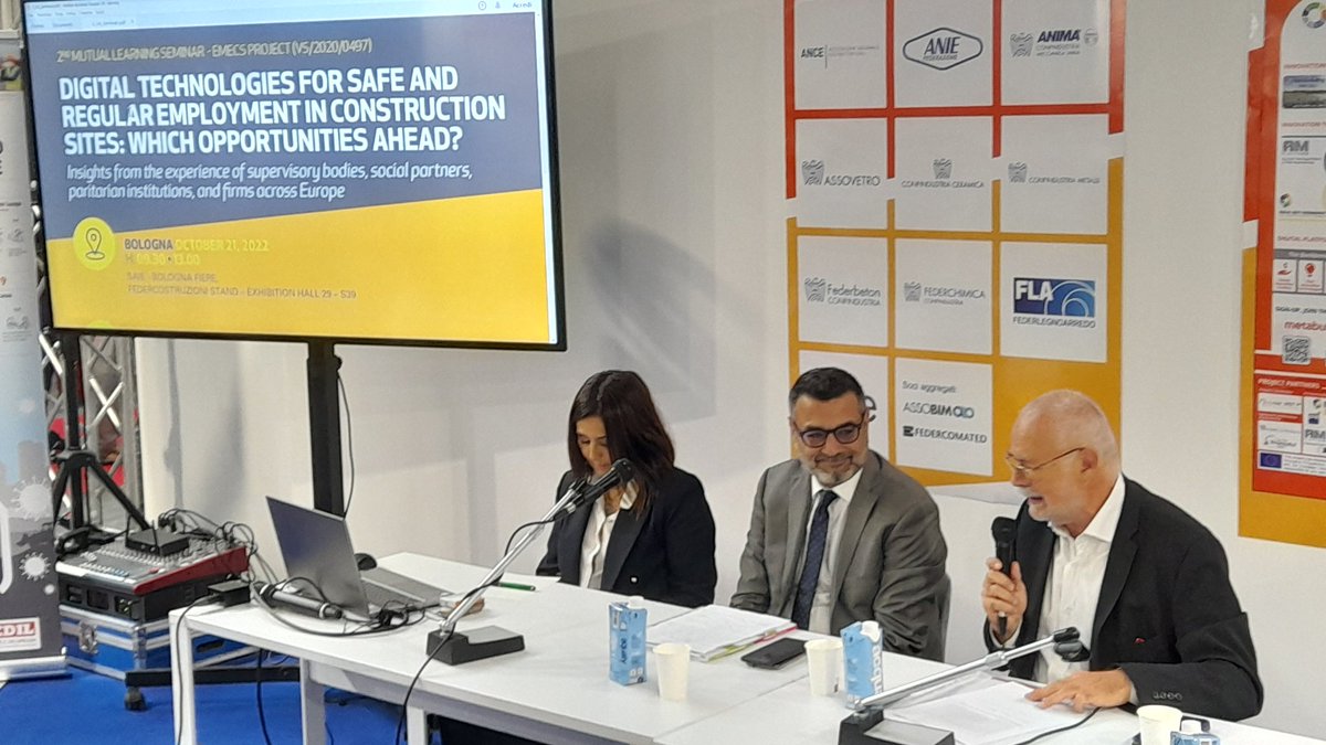 CnceIt's tweet photo. #ProgettoEMEcs interviene Cristina Raghitta Vice-Presidente #CNCE su #LavoroRegolare e sicuro in #edilizia, il ruolo della bilateralità. #saie #saie22 @CRaghitta https://t.co/JqLuL6hv05