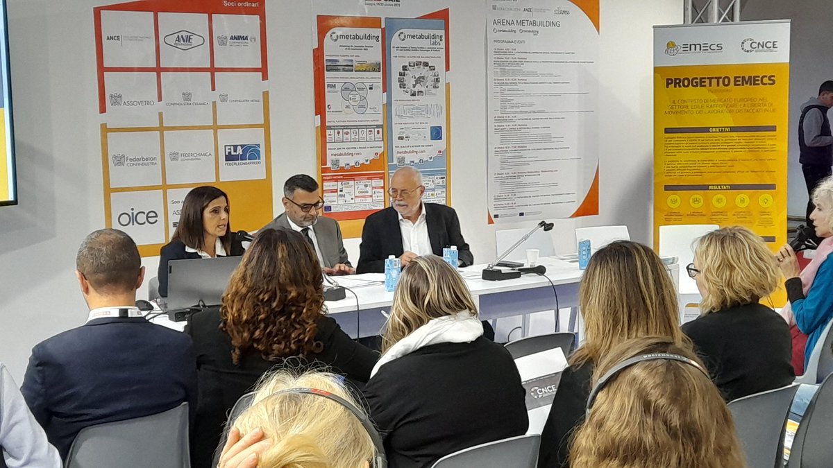 CnceIt's tweet photo. #ProgettoEMEcs interviene Cristina Raghitta Vice-Presidente #CNCE su #LavoroRegolare e sicuro in #edilizia, il ruolo della bilateralità. #saie #saie22 @CRaghitta https://t.co/JqLuL6hv05