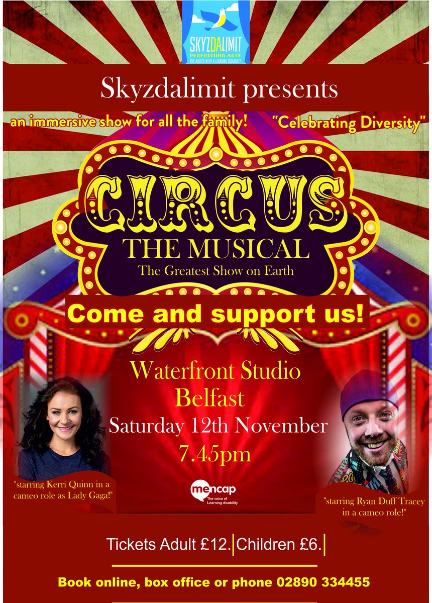 Tickets are selling fast for this amazing show in Belfast on the 12th of November. Don't miss your chance to see this production and help @SkyzdalimitOma achieve their mission to make theatre inclusive and showcase their talents 😀 #circusinclusiontour