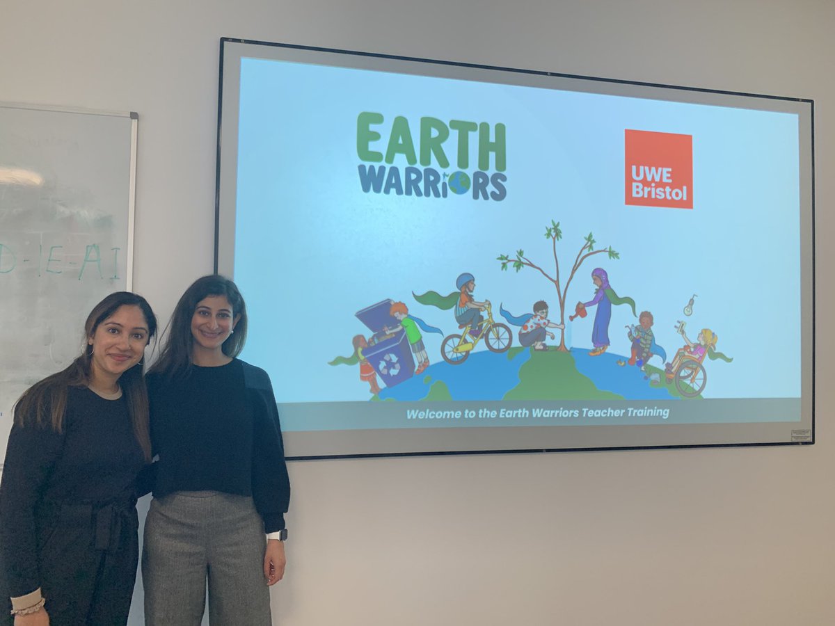 Great to have <a href="/Earth_Warriors_/">Earth Warriors Global</a> at <a href="/UWEBristol/">UWE Bristol</a> talking to our student teachers today. So important to empower all teachers in how to engage and enable climate education.