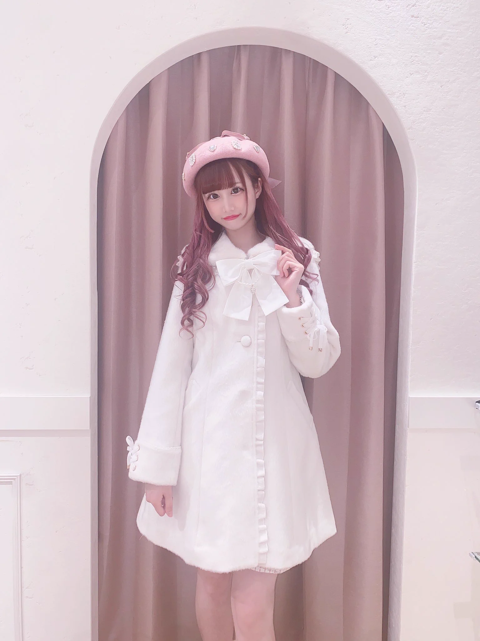 LIZLISA＊淡ピンクのふわふわコーラルコート♡ LIZ LISA on X: 