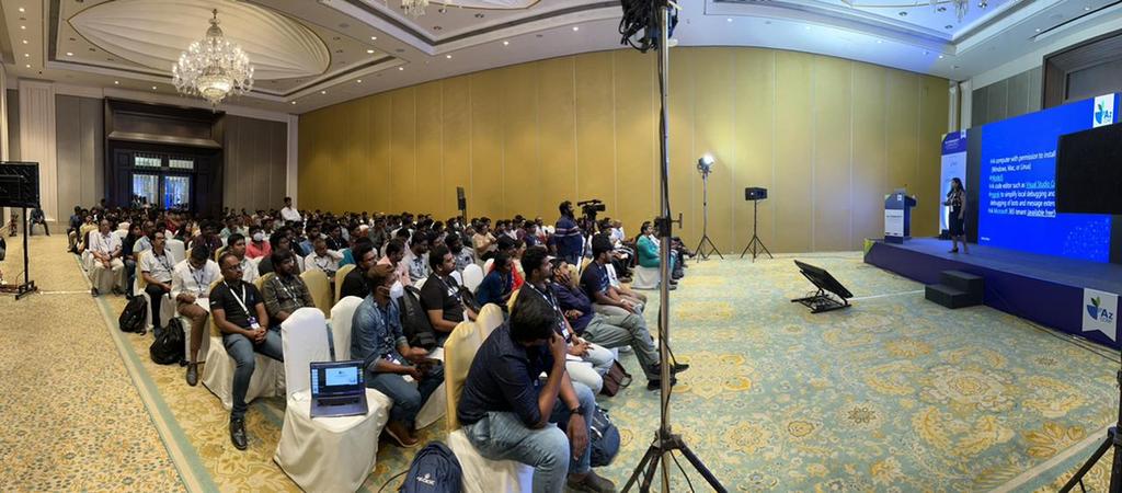 whatsupcoders's tweet photo. Feeling great to be back again for in person event, wonderful audience @AzConfDev it was refreshing to share my views on @azure usage in @MicrosoftTeams @m365dev
#azure 🎉🎊🎉 https://t.co/8NqT6T7hAL