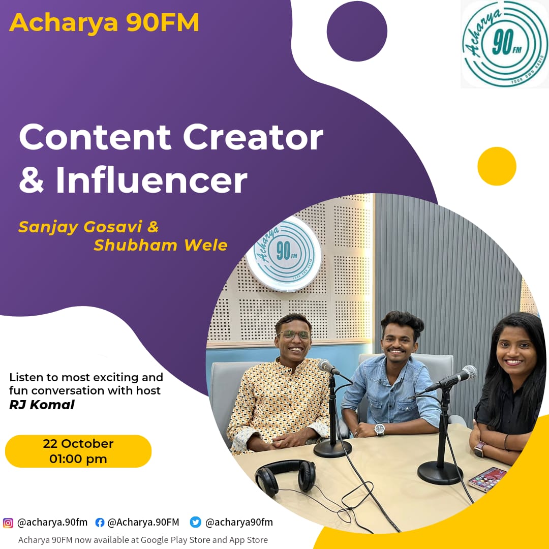 NGAcharya1's tweet photo. Sunte Rahiye Acharya 90FM your Own Radio... https://t.co/CSbuuvAgbH
