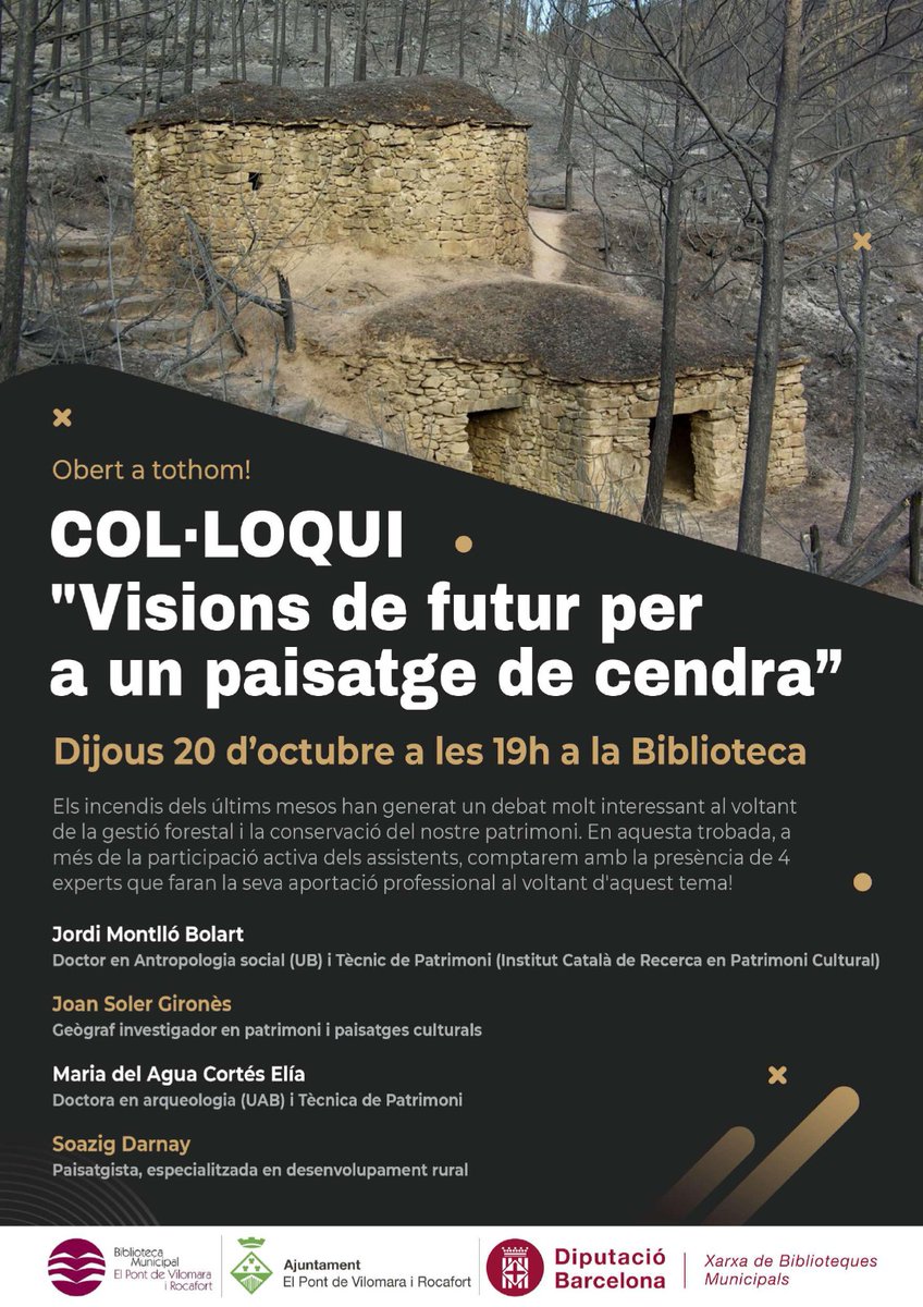 RibasMarc's tweet photo. Bon col·loqui al Ajuntament del Pont de Vilomara. Paisatge, patrimoni, turisme, gestió forestal, oportunitats, pagesia,etc bones reflexions, conclusions clares. Manca de visió de territori,equilibri i adaptació de les grans polítiques a cada indret x part de les adm. supralocals https://t.co/FlwW1rdc5W