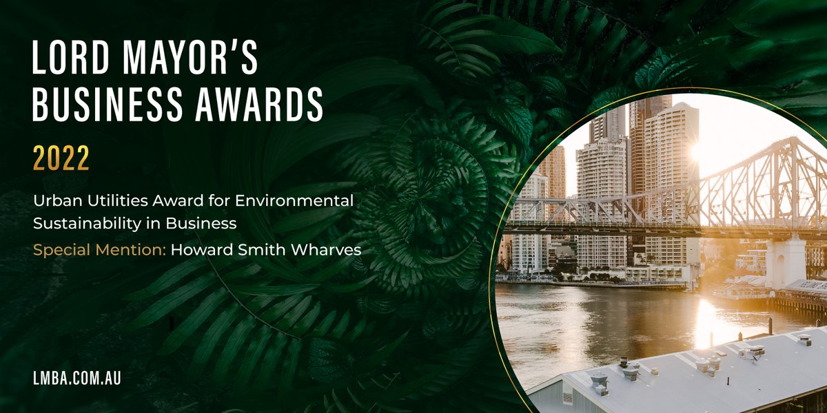 A special mention to <a href="/HSWharves/">Howard Smith Wharves</a> for the <a href="/UrbanUtilities/">Urban Utilities</a> Award for Environmental Sustainability in Business #LMBA2022 👏🏼 Over 12 months they've diverted close to 1000 tonnes of waste from landfill.