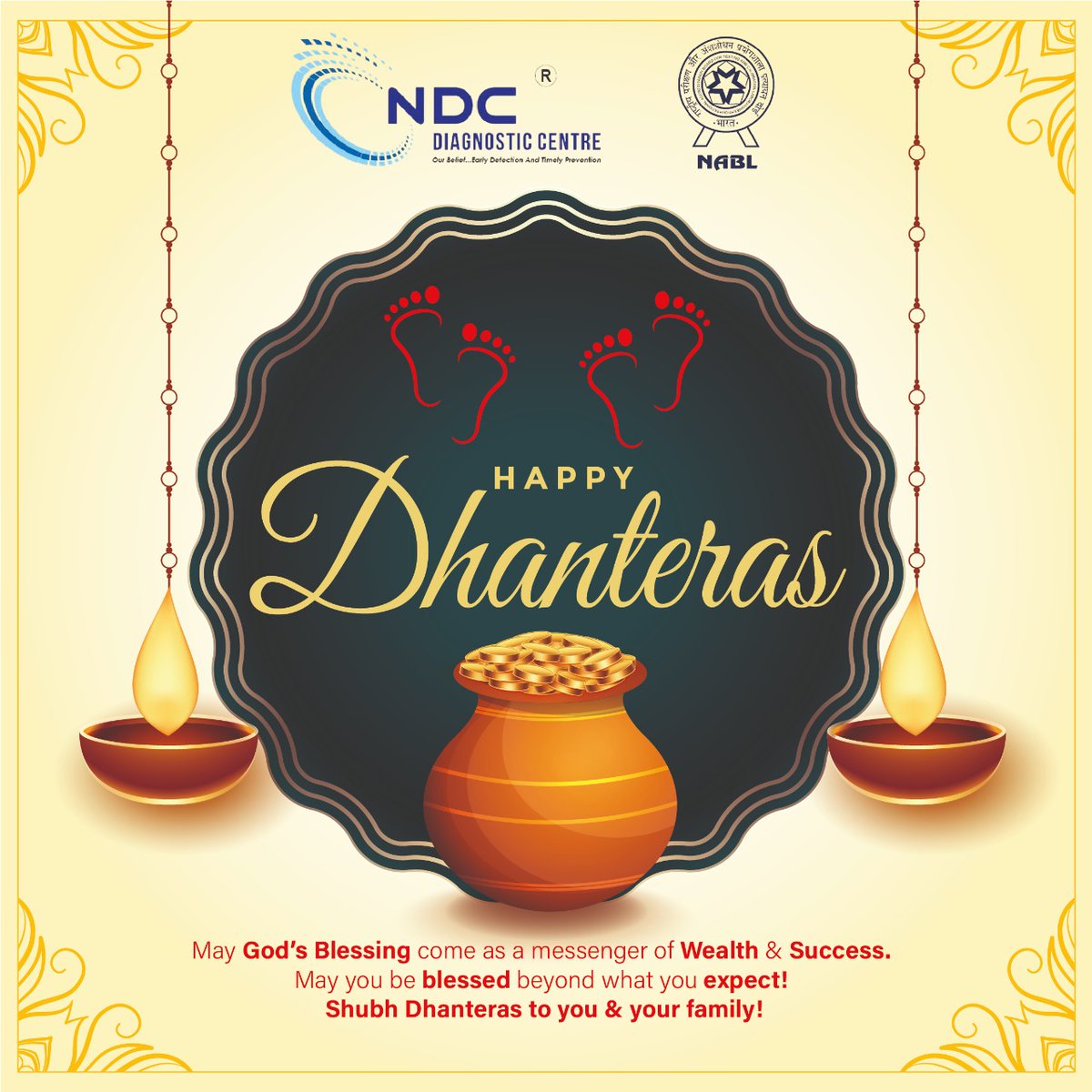 DiagnosticNdc's tweet photo. May Goddess Lakshmi and DhanKuber Maharaj bless your business and may you rise above all challenges. NDC Diagnostic wishing you a  Happy Dhanteras♥️

🔗 Visit us: https://t.co/eJ8EFukJP8

#ndcdiagnostic #health #healthylifestyle #doctor #health #dhanteras #diwali #festival https://t.co/6AMgQR7qTg
