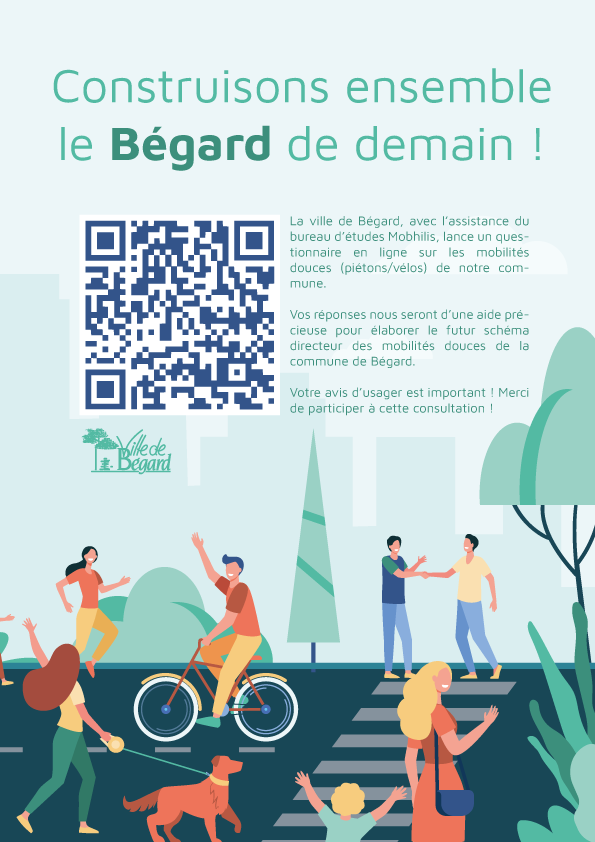 EricLEFLOCH's tweet photo. « Construisons ensemble le Bégard de demain !

La ville de Bégard, avec l’assistance du bureau d’études Mobhilis, lance un questionnaire en ligne sur les mobilités douces (piétons/vélos) de notre commune.

Questionnaire tout public : https://t.co/PWHa0PiQgL

#begard https://t.co/zOXBJ4m0Ow