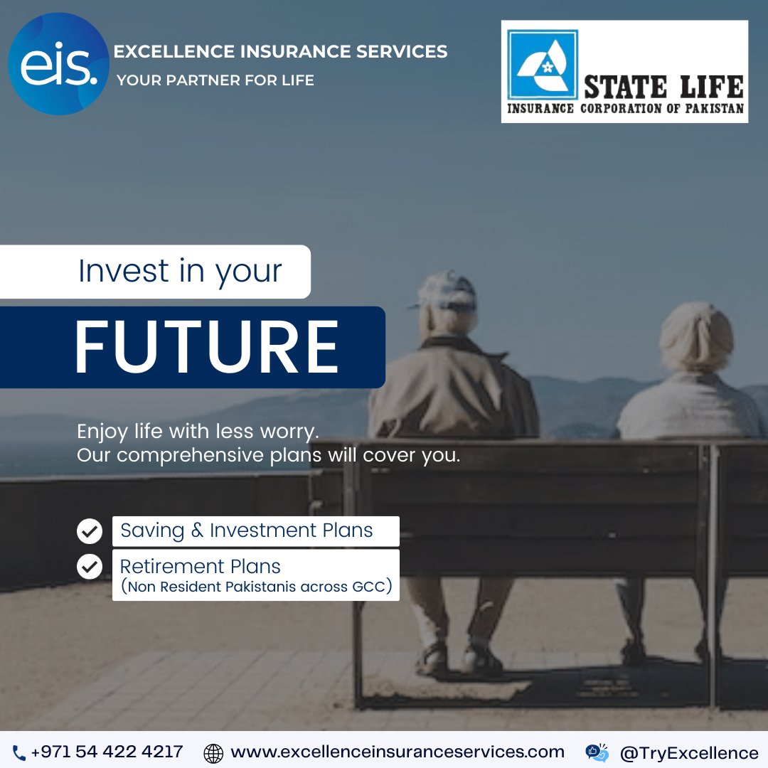 TryExcellence's tweet photo. Get The Best Retirement, Saving &amp; Investment Plans With State Life Insurance.

@StateLifeInsur4
 
#TryEIS #TryExcellence #UAE #Dubai #insurance #insuranceagent #insurancebroker #SuccessTRAIN #statelifeinsurance #statelife #pakistan https://t.co/tj7KUR6D58