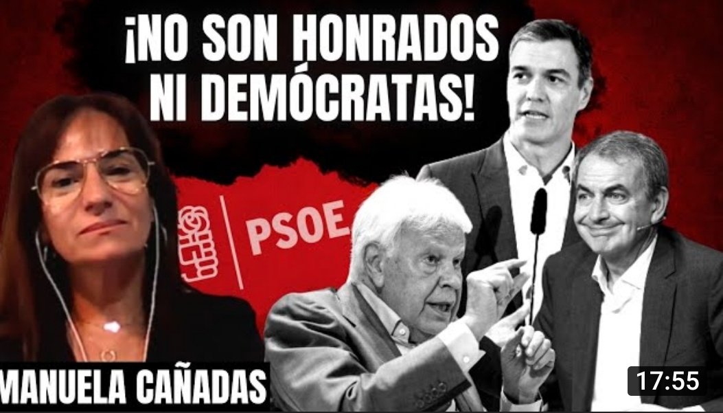 euricocampano's tweet photo. ¡No son honrados ni demócratas! El #PSOE tiene mucha cara dura 
Manuela Cañadas @ManuelaSesIlles no se corta un pelo. De imprescindible escucha 

#LaRetaguardia 
#ElCampanazo
@periodistadigit 
@pdtelevision 

https://t.co/cjvwN0C0sO https://t.co/EBX8dkqUWt