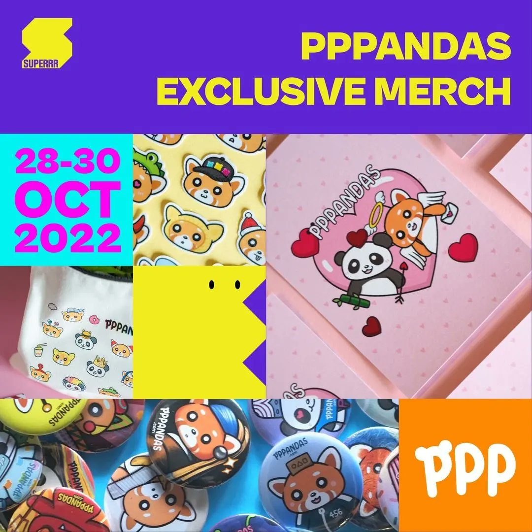 We're just one week away now!

✨ PPPandas x Superrrfest 🐼
Location: MGB BBCC, Lalaport
Time: 11am-8pm
Date: 28th, 29th &amp; 30th October

#pppandas #bazaar #mgb #bbcc #lalaport #malaysiabazaar #nfts