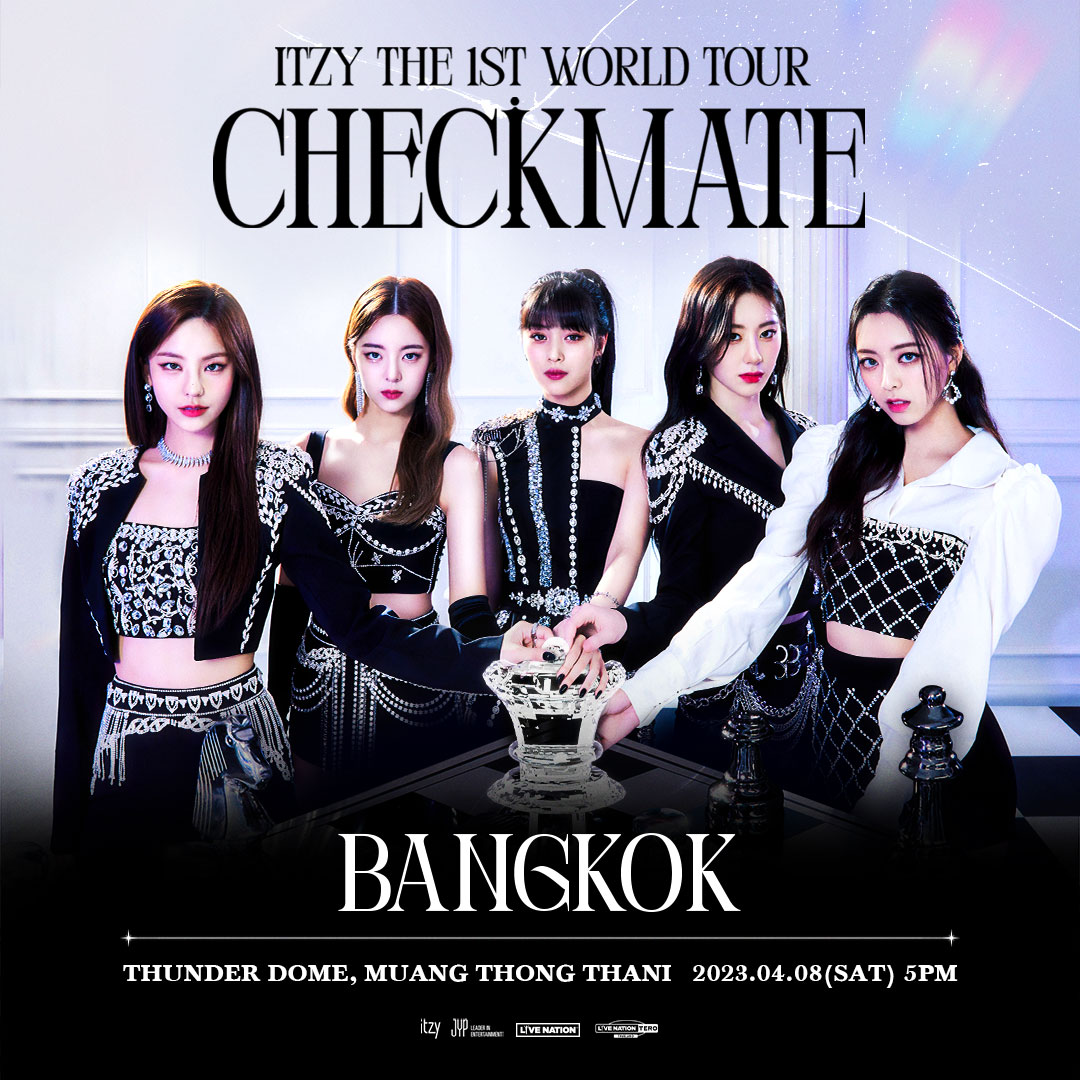 livenationth's tweet photo. มิทจีไทยเตรียมว้าว สาวๆ ITZY พร้อมแล้ว "ITZY #The1stWorldTourCheckmate" 8 เม.ย. 66 ที่ ธันเดอร์โดม เมืองทองธานี
• พรีเซลล์ 12 พ.ย. ซื้อผ่าน🔗https://t.co/UvuxHkQkau เท่านั้น สมัครสมาชิกฟรี!
• จำหน่ายบัตรทั่วไป 13 พ.ย.ที่ https://t.co/UvuxHkQkau 
#ITZY #MIDZY #อิทจี2023 https://t.co/QyNrjSIgef