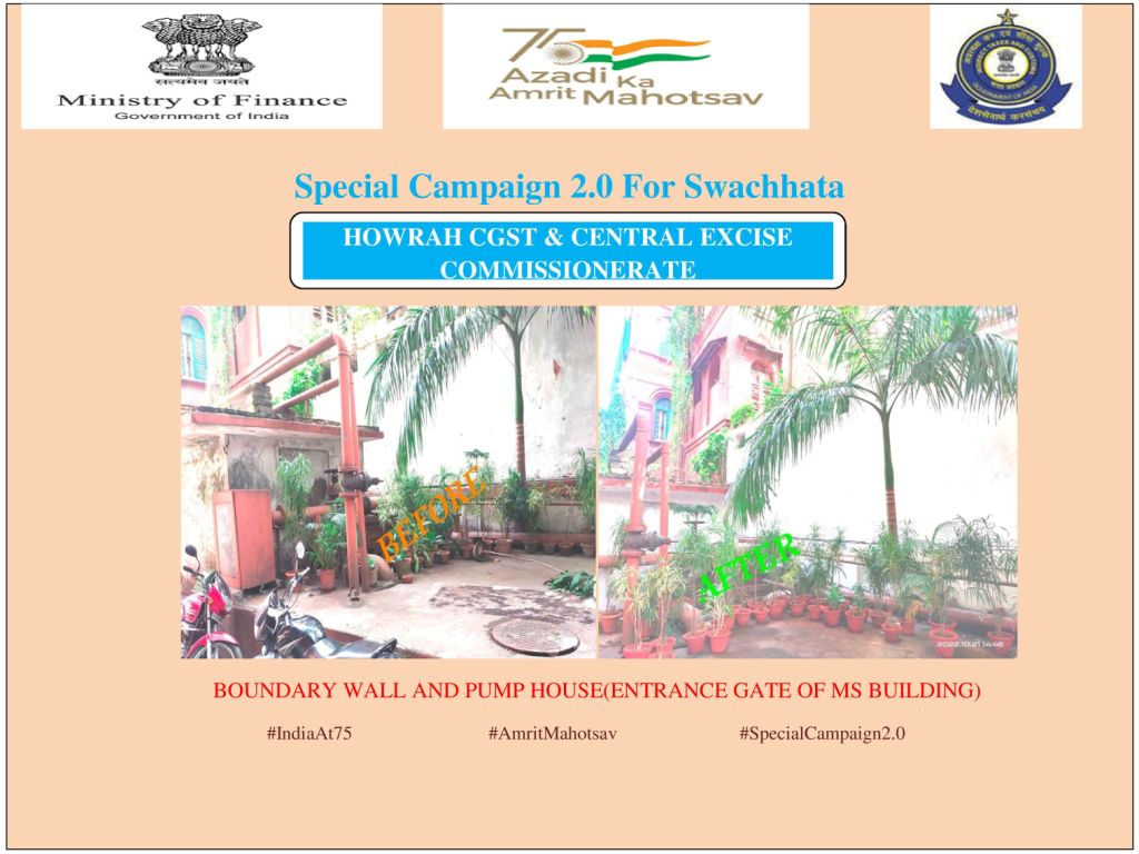 CgstHowrah's tweet photo. As a part of the ongoing 
#SpecialCampaign2.0 
#SwachhBharat 2022 
@CgstHowrah
Ensuring Swachhta in Office Premises by Indentification of Another Cleaniness Site. https://t.co/VoFyMstThY