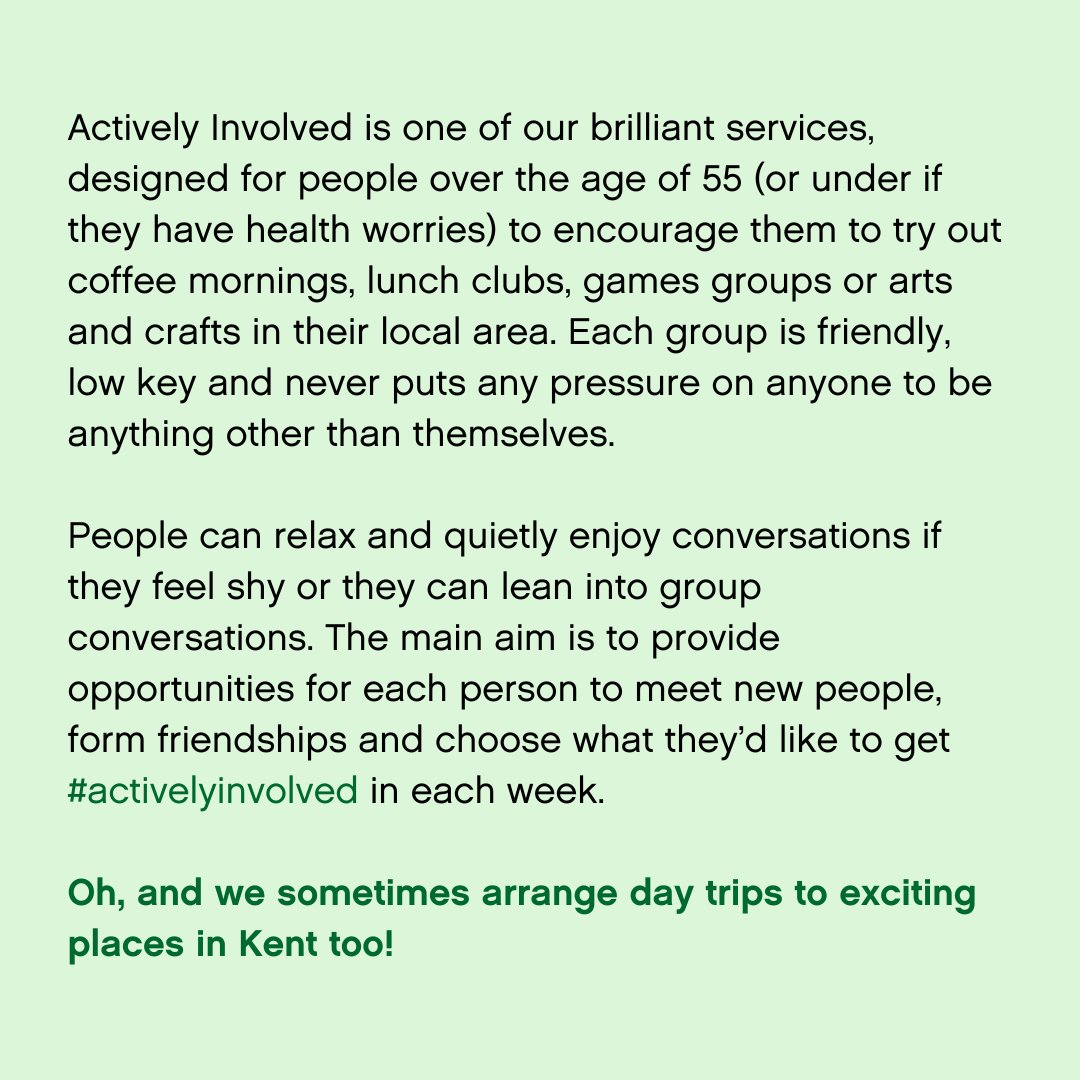 InvolveKent's tweet photo. Do you have a loved one that sits in that same chair day in & day out? Are you concerned that it is impacting their wellbeing?
Our #ActivelyInvolved service could be for them!
T: 03000 810 005
E: communitynavigation@involvekent.org.uk https://t.co/YHyXlTxDIo