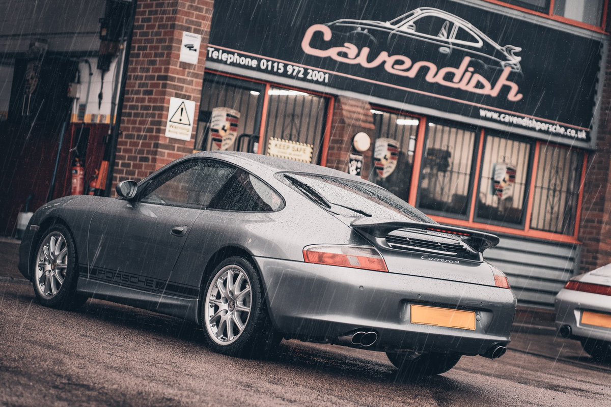 Driving in just in time for some suspension work! #Porsche #Service #LongEaton #Nottingham #Rain #BritishWeather  #CavendishPorsche #PorscheService #ClassicPorsche #Porsche911