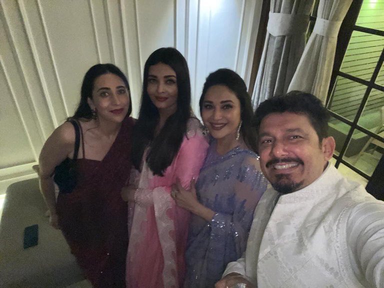 MadhuriDixit's tweet photo. Had an amazing time last night. Thank you @manishmalhotra for being such a wonderful and warm host. #allaboutlastnight #diwaliparty #happydiwali https://t.co/Z5wkBsnpt2