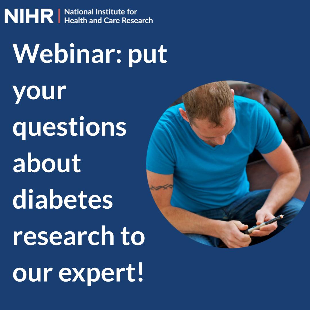 Do you have a question about diabetes research? Join our free webinar to put it to Dr Rustam Rea, Consultant in diabetes at Oxford University Hospitals NHS Foundation Trust 10 November 7pm-7.45pm Learn more and sign up at: local.nihr.ac.uk/news/questions… @OUHospitals @OCDEM