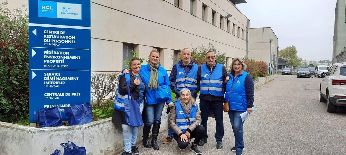 SnepsCftcaura's tweet photo. 🔵#Interprofessionel le @SnepsCftcaura et @CFTCsantesoc à la rencontre de la #teamHCL : pour une présentation du @SyndicatCFTC et pour échanger avec le personnel du #CHU de LYON
#fonctionpublique #Lyon #HCL #inflation #rhone @LyonCFTC https://t.co/NOv1ThbxQ1