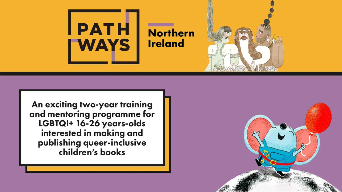 PopUpProjectsUK's tweet photo. Would you like to set up the first LGBTQI+ children’s publishing house in Northern Ireland? Are you aged 16-26, based in Northern Ireland & identify as LGBTQI+? If it’s a YES – then we’d like to hear from you!
Register here:
https://t.co/eFUQnvaBBa
#PopUPprojects https://t.co/vGRzfb1RvU