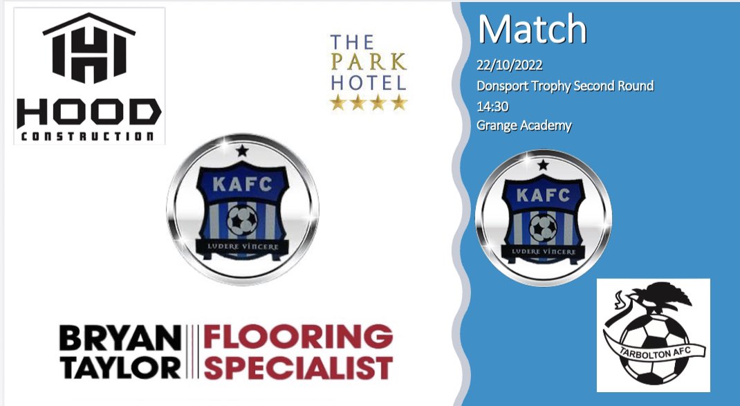 KilmarnockAFC's tweet photo. #FixtureFriday

⚽ - @TarbAFC 
🏆 - Donsport Trophy
📍 - Grange Academy
📅 - 22/10/22
⏰ - 14:30 KO https://t.co/SFXDruGIlQ