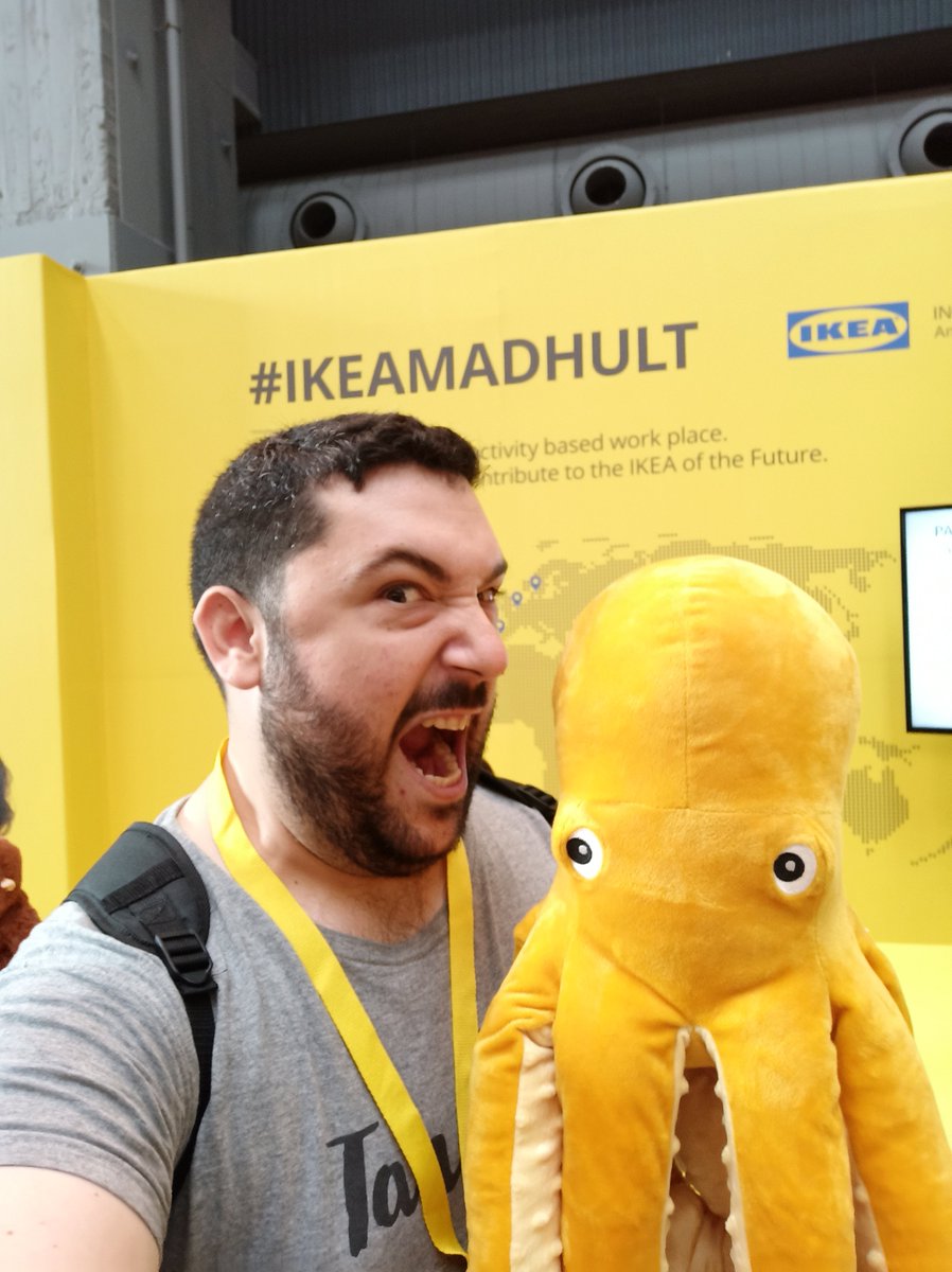 Hoy como pulpo en la #tarugo22. Invita IKEA #selfie #IKEA #DigitalHubMadrid