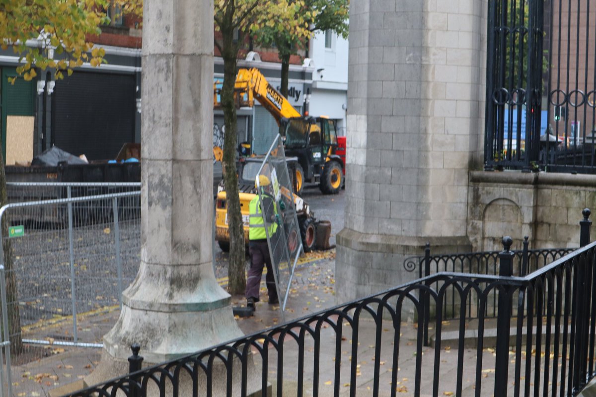 DestinationCQ's tweet photo. ❗️➡️ We are delighted to see that some pedestrian access at least has been restored this morning on DONEGALL STREET. This will be a relief to the businesses still operating on the street.
Now to get the road opened again for all access!
#CathedralQuarterBelfast
#CQBID https://t.co/2r1xK859Db