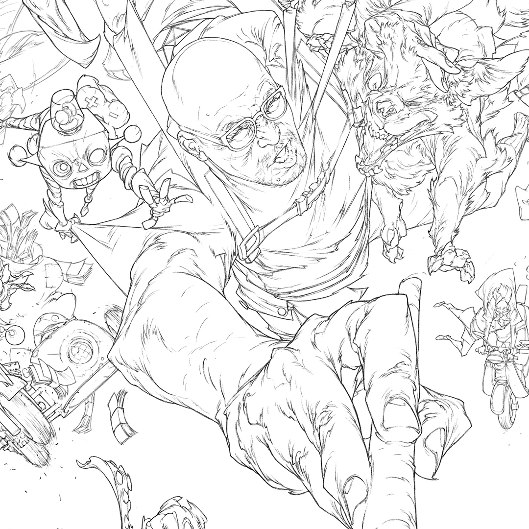SandstormComics's tweet photo. A tribute to the masterful Kim Jung Gi.

May his soul rest in peace. 

Artwork created in collaboration with @raiikencomic.

@KimJungGiUS

#KimJungGius #Sandstorm #SandstormComics #Comics #ComicArt #ComicArtist #UAE #AbuDhabi #Comic #Comicbook #Comicbooks #illustration https://t.co/GH5TdyhBPV