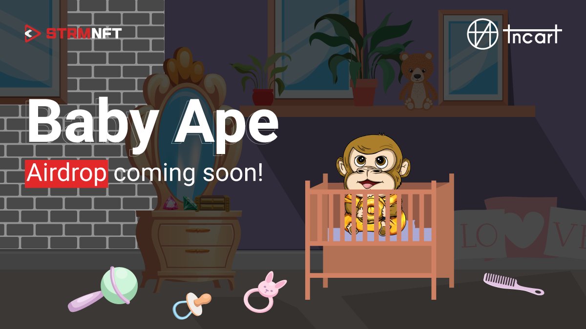 AngryMonkyNFT's tweet photo. 🐵A new generation of Baby Apes are here!

✅@ladyapeclub holders on #STRMNFT will receive a Baby Ape #nftAirdrops in the upcoming week.

👍Like, retweet and head out to STRMNFT now for your Baby Ape NFTs: https://t.co/rbeUCvXE1n

#BabyApe #NFTcollections #Airdrop #NFTCommunitys https://t.co/5iPp8V5Fct