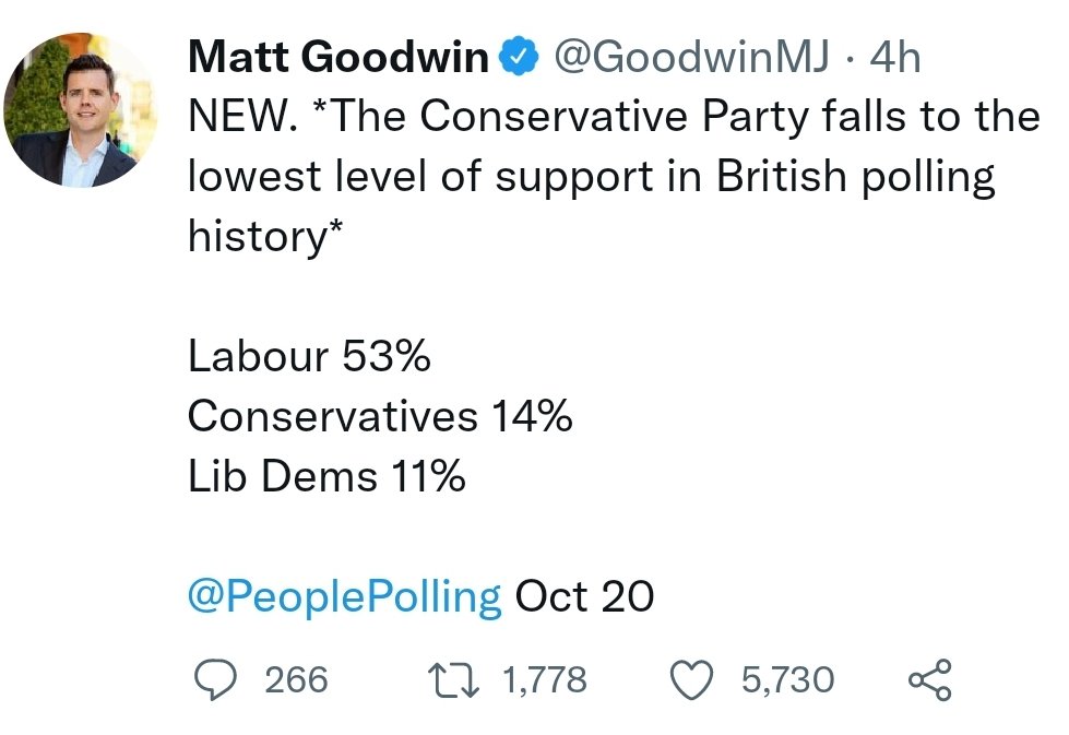 JimBMJ84's tweet photo. Ahh, this is what you wanna see on a #FollowBackFriday.

Looks like the country has FINALLY had enough of the @Conservatives.

#GeneralElectionNow 
#EnoughIsEnough 
#ConservativesAreDone
#GeneralElection2022 https://t.co/19SBhfCoCf