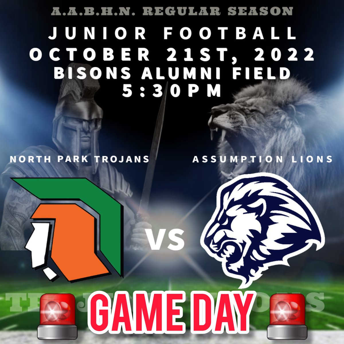 AcsBrantford's tweet photo. Game Day for the Junior Lions. They finish off their regular season today looking for the W to stay undefeated!! 🦁🏈💪💪
#lionpride #lionsforever #lionsfootball #acsfootball #brantfordfootball #aabhnfootball #onhsfball #regularszn #getthatdub @assumptionlion @bhncdsb https://t.co/kWnnxfNKGm