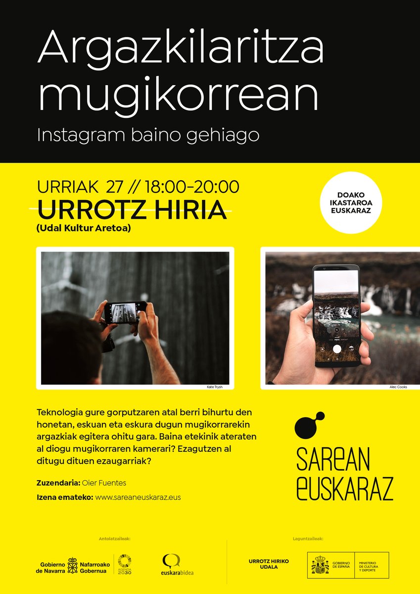 SEuskaraz's tweet photo. 🗣️ ¡2 talleres más la semana que viene! Atención, el 27 de OCTUBRE: 
> Impresoras 3D. ANTSOAIN. @protomakersclub 
> Fotografía con smartphones. URROTZ.
Inscripciones abiertas para los talleres #sareaneuskaraz sobre #TIC en #euskera @euskarabidea_na 
+INFO: https://t.co/ogK3xu9Bx9 https://t.co/SL5b8mVbqu